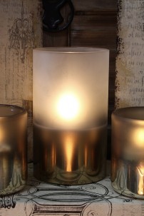 3.5x6" METALLIC FROSTED RADIANCE POURED CANDLE [478279]